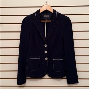 Basler Navy Blue Blazer with White Accents